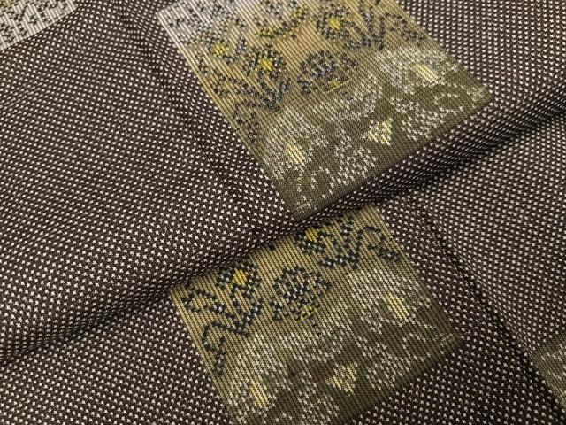 平和屋着物●本場大島紬　一元7マルキ　総絣　色紙花文　正絹　逸品　AABI0557ph