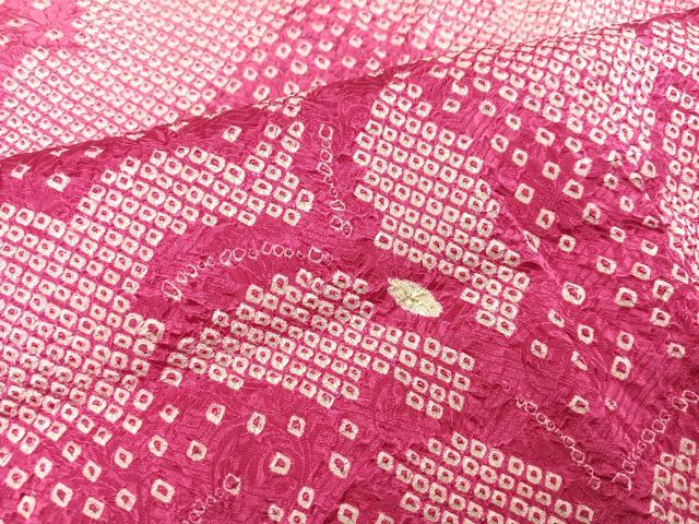 平和屋着物●豪華振袖　駒刺繍　絞り　舞蝶文　暈し染め　正絹　逸品　AABI0559ph