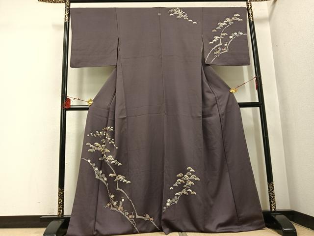 平和屋着物●訪問着　草花文　正絹　逸品　AABI0562ph