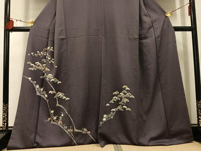 平和屋着物●訪問着　草花文　正絹　逸品　AABI0562ph