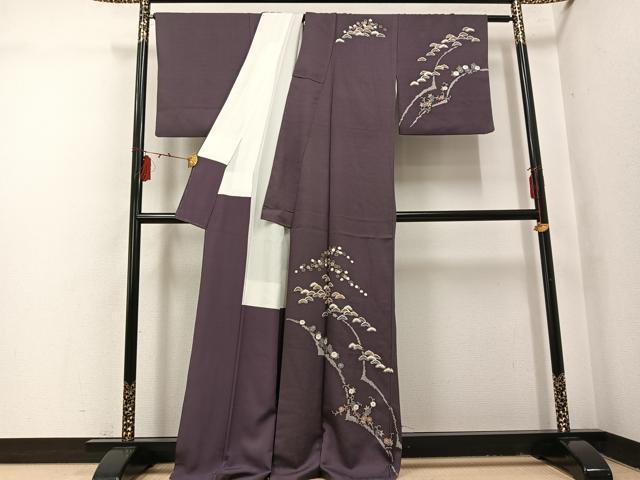 平和屋着物●訪問着　草花文　正絹　逸品　AABI0562ph