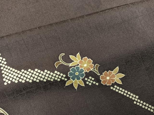 平和屋着物●訪問着　草花文　正絹　逸品　AABI0562ph