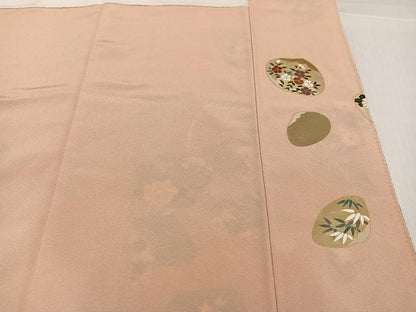 平和屋着物●訪問着　作家物　貝合わせ草花文　金彩　正絹　逸品　未使用　AABI0563ph