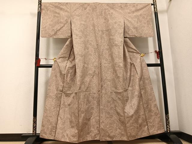 平和屋着物●本場大島紬　草花文　やまと誂製　正絹　逸品　AABI0564ph
