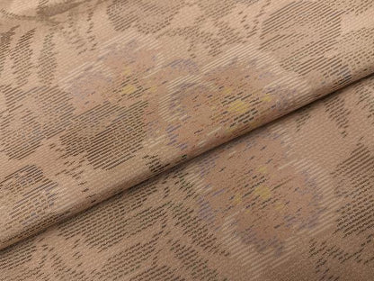 平和屋着物●本場大島紬　草花文　やまと誂製　正絹　逸品　AABI0564ph