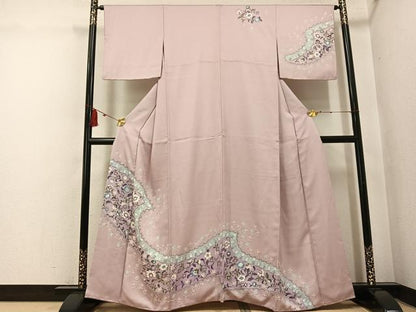 平和屋着物●訪問着　友禅　更紗文　正絹　逸品　AABI0576ph