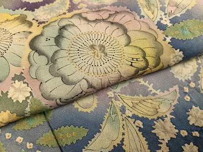平和屋着物●豪華振袖　辻が花　暈し染め　金彩　銀通し地　正絹　逸品　AABI0578ph
