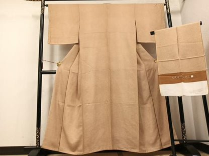 平和屋着物●江戸小紋　鮫小紋柄　丹後ちりめん　正絹　逸品　未使用　AABI0583ph