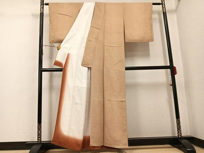 平和屋着物●江戸小紋　鮫小紋柄　丹後ちりめん　正絹　逸品　未使用　AABI0583ph