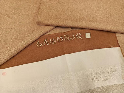 平和屋着物●江戸小紋　鮫小紋柄　丹後ちりめん　正絹　逸品　未使用　AABI0583ph
