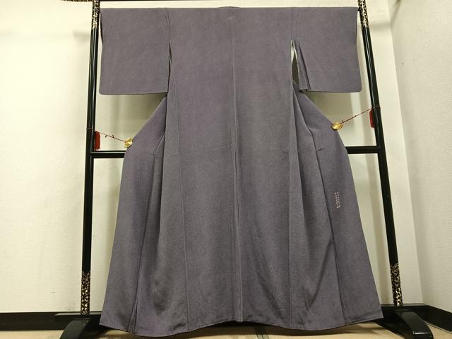 平和屋着物●伝統工芸師　服部光擴　彫士：住田双光　極小鮫小紋柄　正絹　逸品　AABI0586ph