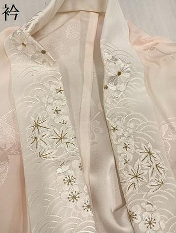 平和屋着物●豪華振袖・長襦袢(無双仕立て)セット　刺繍　草花　草履　暈し染め　金彩　半衿刺繍　正絹　逸品　AABI0590ph