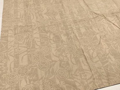 平和屋着物●結城紬　80亀甲　花尽くし　正絹　逸品　未使用　AABI0595ph