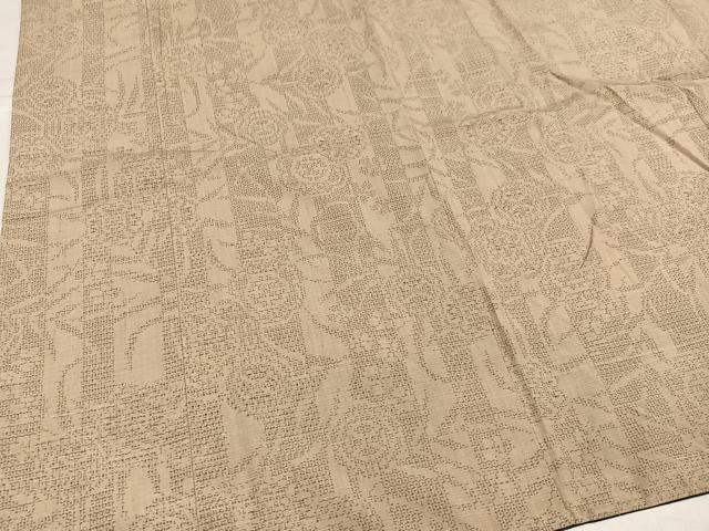平和屋着物●結城紬　80亀甲　花尽くし　正絹　逸品　未使用　AABI0595ph