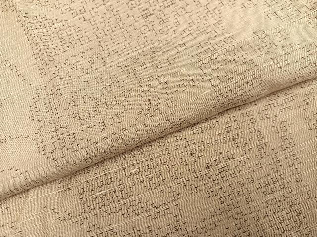 平和屋着物●結城紬　80亀甲　花尽くし　正絹　逸品　未使用　AABI0595ph