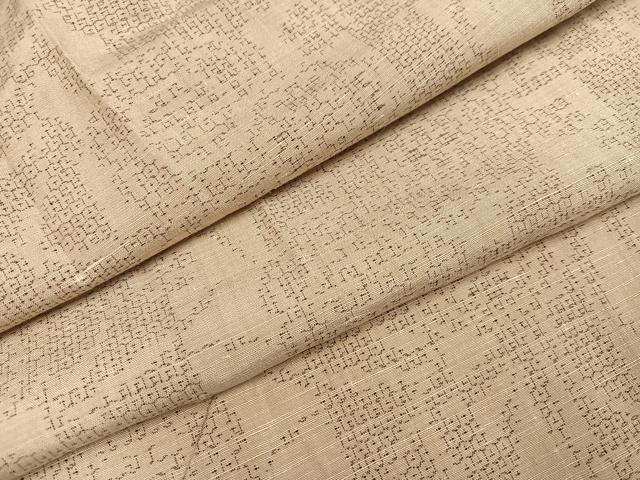 平和屋着物●結城紬　80亀甲　花尽くし　正絹　逸品　未使用　AABI0595ph