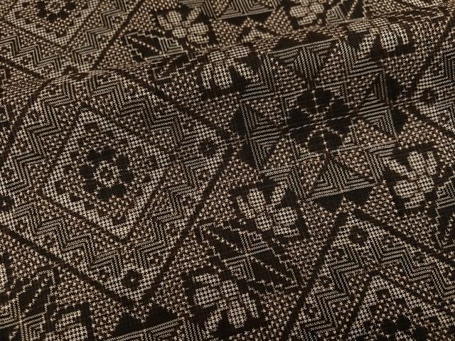 平和屋着物●本場大島紬　龍郷絣　正絹　逸品　AABI0596ph