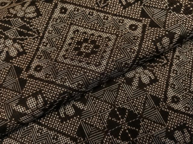 平和屋着物●本場大島紬　龍郷絣　正絹　逸品　AABI0596ph