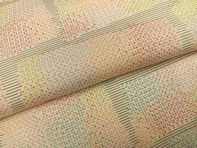 平和屋着物●本場大島紬　白大島　一元絣　色紙文　正絹　逸品　AABI0597ph