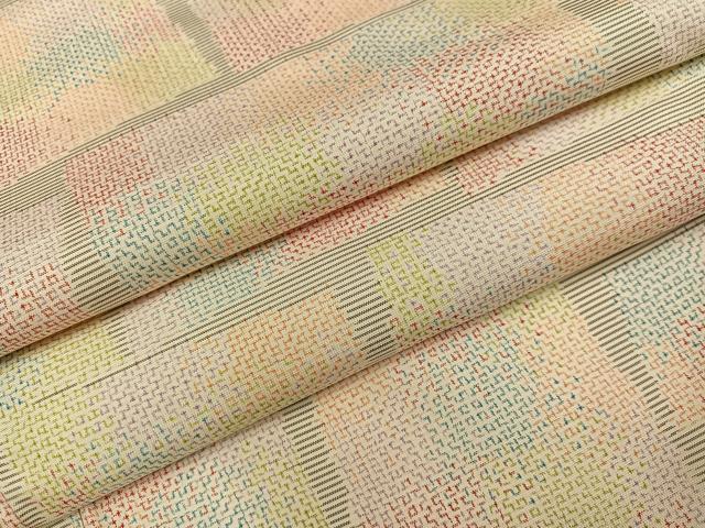 平和屋着物●本場大島紬　白大島　一元絣　色紙文　正絹　逸品　AABI0597ph