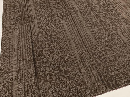 平和屋着物●結城紬　吉祥文　正絹　逸品　未使用　AABI0598ph