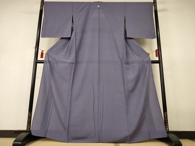 平和屋着物＊夏物 色無地 絽 薄鼠色 正絹 逸品 未使用 AABI0604jd