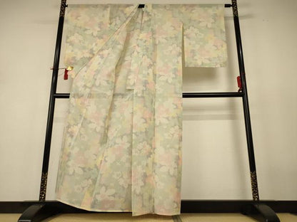 平和屋着物＊夏物 本場大島紬 夏大島 花尽くし 正絹 逸品 AABI0605jd