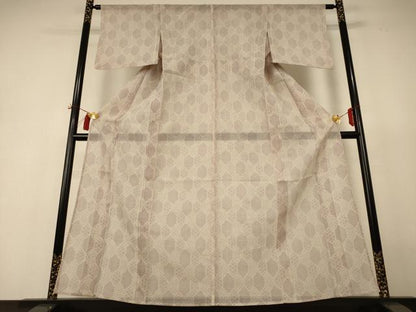 平和屋着物＊夏物 紗紬 亀甲文 正絹 逸品 AABI0606jd