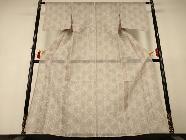平和屋着物＊夏物 紗紬 亀甲文 正絹 逸品 AABI0606jd