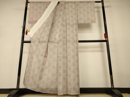 平和屋着物＊夏物 紗紬 亀甲文 正絹 逸品 AABI0606jd