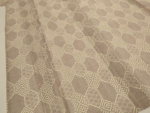 平和屋着物＊夏物 紗紬 亀甲文 正絹 逸品 AABI0606jd