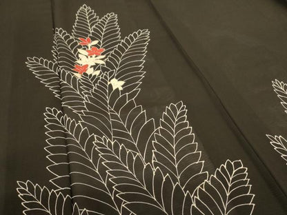 平和屋着物＊夏物 訪問着 絽 草花文 銀彩 正絹 逸品 AABI0608jd
