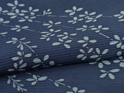 平和屋着物＊夏物　小紋　絽　草花文　正絹　逸品　AABI0614jd