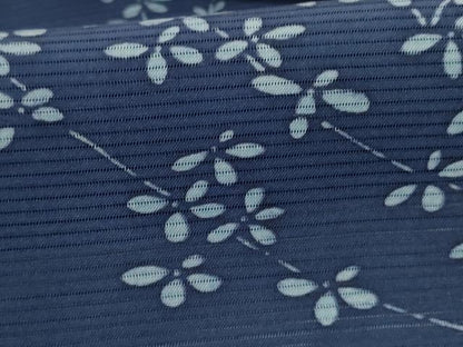 平和屋着物＊夏物　小紋　絽　草花文　正絹　逸品　AABI0614jd