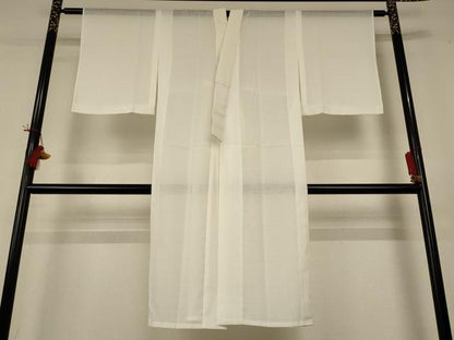 平和屋着物＊夏物　長襦袢　絽　白色　洗える着物　AABI0615jd
