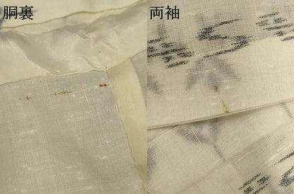 平和屋着物＊夏物　小紋　紗　絣文　洗える着物　AABI0619jd