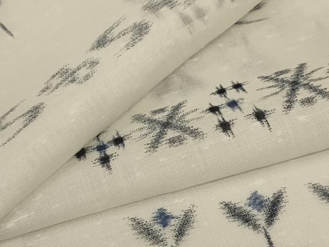 平和屋着物＊夏物　小紋　紗　絣文　洗える着物　AABI0619jd
