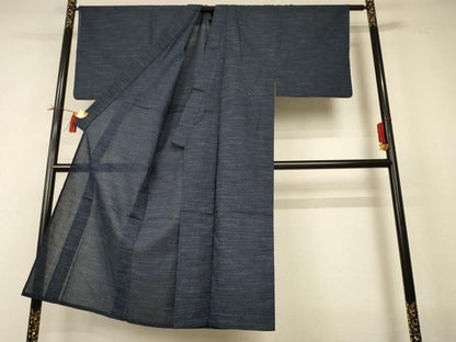 平和屋着物＊夏物 男性 小紋 横段文 AABI0625jd