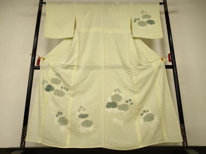 平和屋着物＊夏物 訪問着 絽 駒刺繍 草花文 金彩 三越扱い 正絹 逸品 AABI0626jd