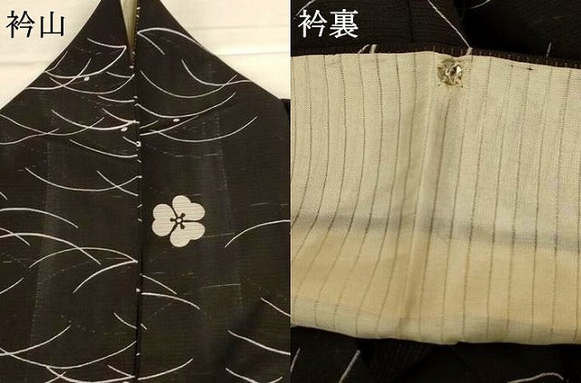 平和屋着物＊夏物　小紋　絽　芝花文　正絹　逸品　AABI0630jd