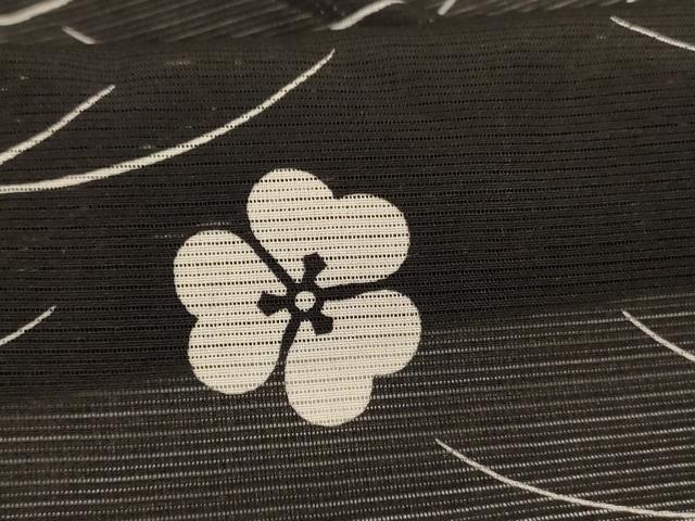 平和屋着物＊夏物　小紋　絽　芝花文　正絹　逸品　AABI0630jd