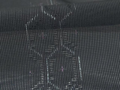平和屋着物＊夏物　小紋　紗　幾何学文様　正絹　逸品　AABI0631jd