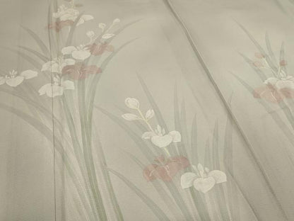 平和屋着物＊夏物 訪問着 絽 手描き 草花文 暈し染め 正絹 逸品 AABI0632jd