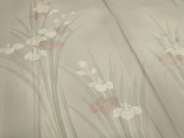平和屋着物＊夏物 訪問着 絽 手描き 草花文 暈し染め 正絹 逸品 AABI0632jd