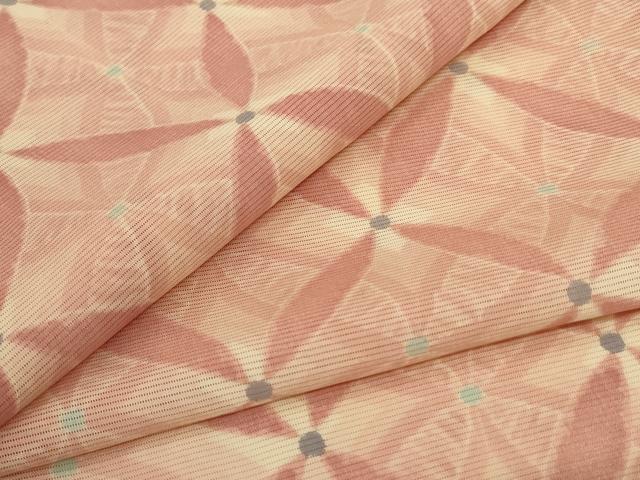 平和屋着物＊夏物　小紋　絽　七宝文　正絹　逸品　AABI0634jd