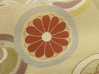 平和屋着物＊夏物 訪問着 絽 吉祥花文 暈し染め 金彩 正絹 逸品 AABI0637jd