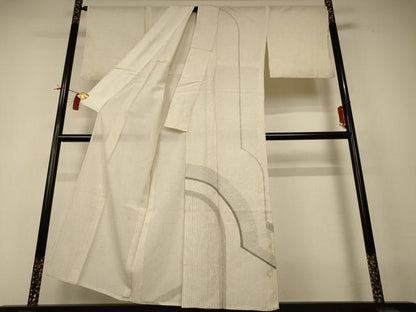 平和屋着物＊夏物 訪問着 絽 枝葉文 金彩 正絹 逸品 AABI0643jd