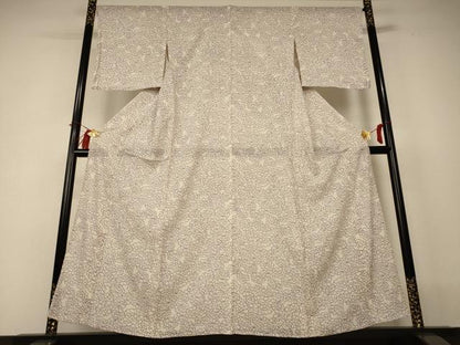 平和屋着物＊夏物　小紋　絽　花尽くし　正絹　逸品　AABI0645jd