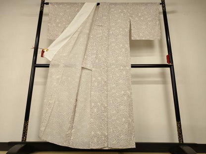 平和屋着物＊夏物　小紋　絽　花尽くし　正絹　逸品　AABI0645jd