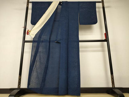 平和屋着物＊夏物 色無地 草花紋紗 褐返色 正絹 逸品 AABI0648jd